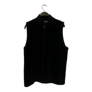 Lauren Ralph Lauren Black Suede with Wool Sweater Back Vest